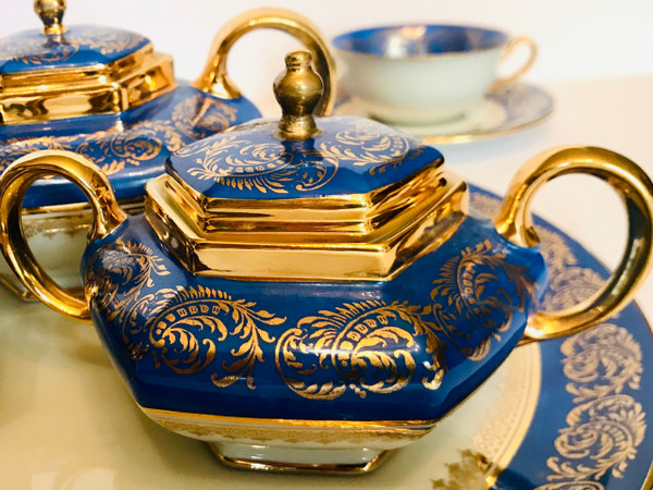 Service à thé « tête à tête «  en porcelaine De Limoges 