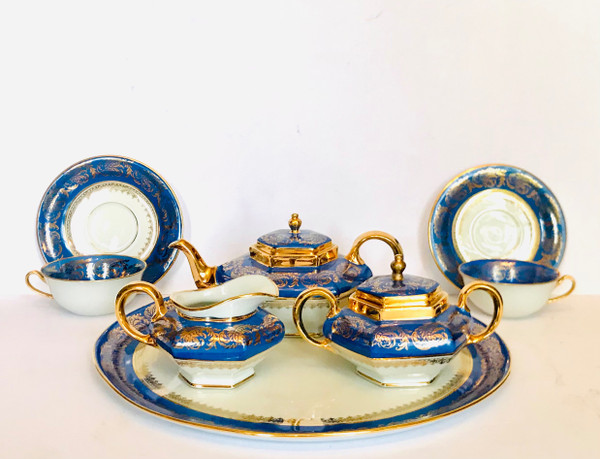 Service à thé « tête à tête «  en porcelaine De Limoges 