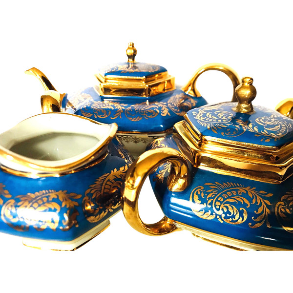 Service à thé « tête à tête «  en porcelaine De Limoges 