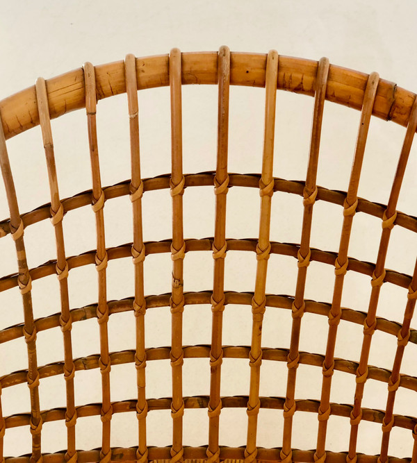 Fauteuil en rotin de Tito Agnoli pour Pierantonio Bonacina, Italie 1958