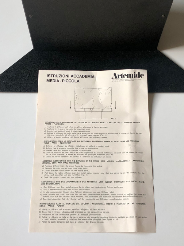 Lampe Accademia Tavolo von Cini Boeri für Artemide, Italien 1978