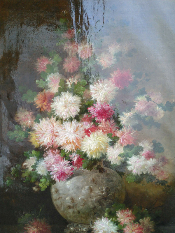 Frans Backvis (1857-1926 ) Öl auf Leinwand Blumenstillleben