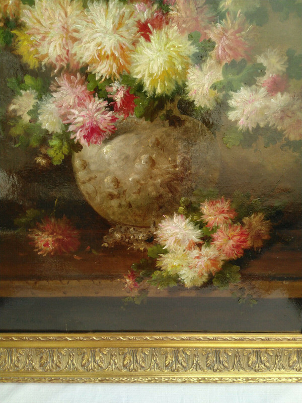 Frans Backvis (1857-1926 ) Öl auf Leinwand Blumenstillleben