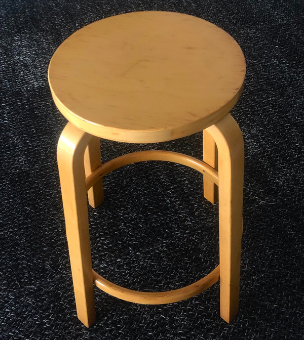 Bar stool 64 by Alvar Aalto for Artek, Finland 1980s