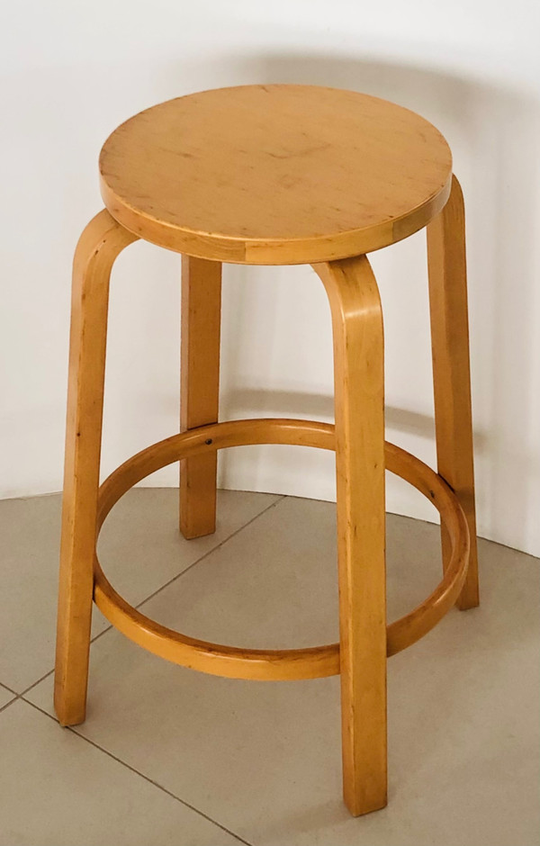 Bar stool 64 by Alvar Aalto for Artek, Finland 1980s