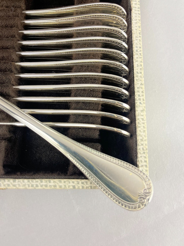 Twelve Malmaison Christofle cake forks