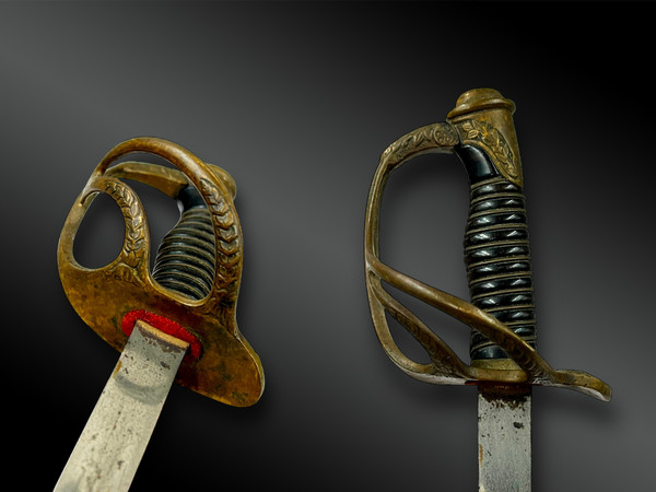MINIATURE CAVALRY SABER, model 1882 - LETTER OPENER or PAPER OPENER - France - 19th century