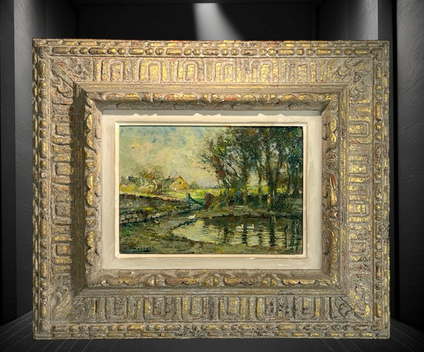 GEMÄLDE / ÖL AUF PANEL VON CHARLES VERBRUGGHE 1877-1974 „NORMANDIE“