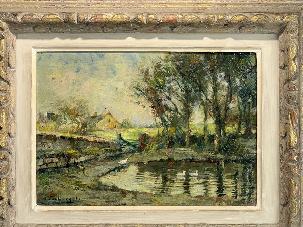 GEMÄLDE / ÖL AUF PANEL VON CHARLES VERBRUGGHE 1877-1974 „NORMANDIE“