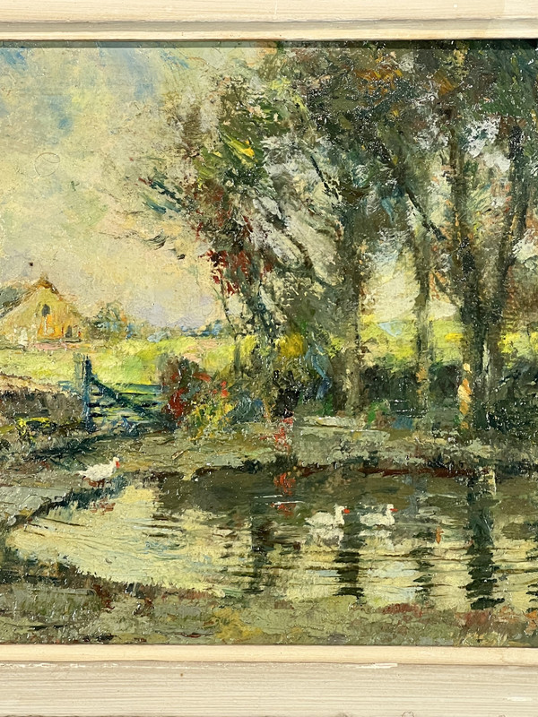 GEMÄLDE / ÖL AUF PANEL VON CHARLES VERBRUGGHE 1877-1974 „NORMANDIE“