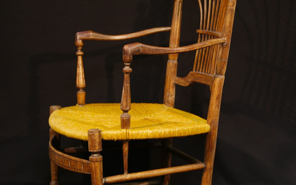 Fauteuil en paille XVIIIeme siècle Louis XVI