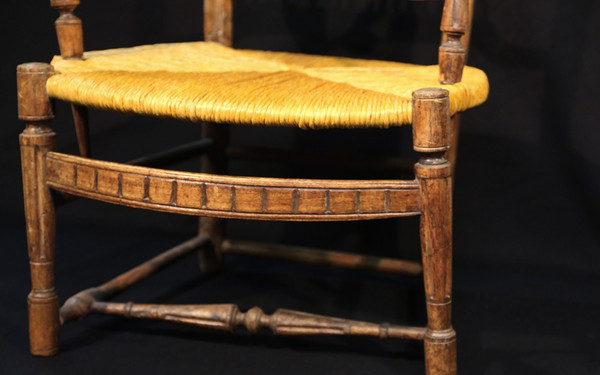 Fauteuil en paille XVIIIeme siècle Louis XVI
