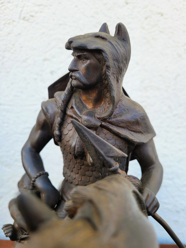 Gaulish Chef On Horseback In Bronze, 19th Century