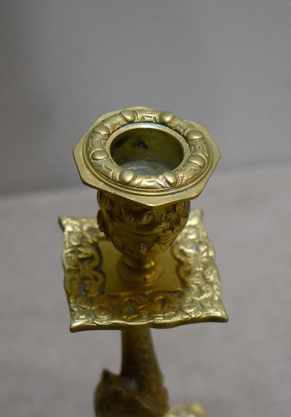 Pair of Bronze Candlesticks – 19th Century