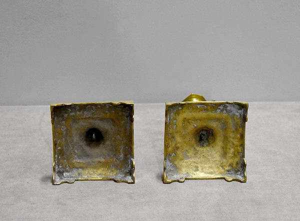 Pair of Bronze Candlesticks – 19th Century