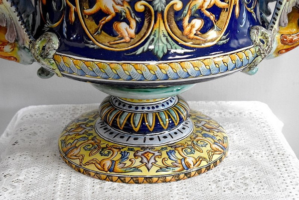 Nevers Earthenware Planter Signed – Late 19th Century
