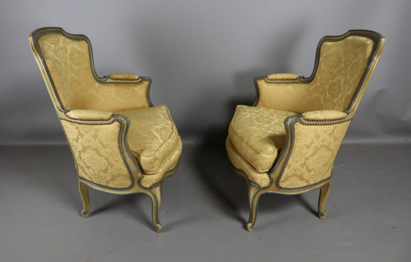 Paire de bergères style Louis XV