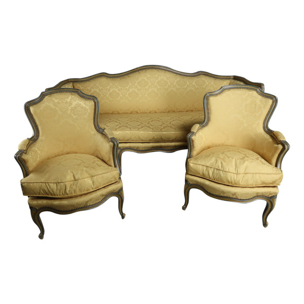 Paire de bergères style Louis XV