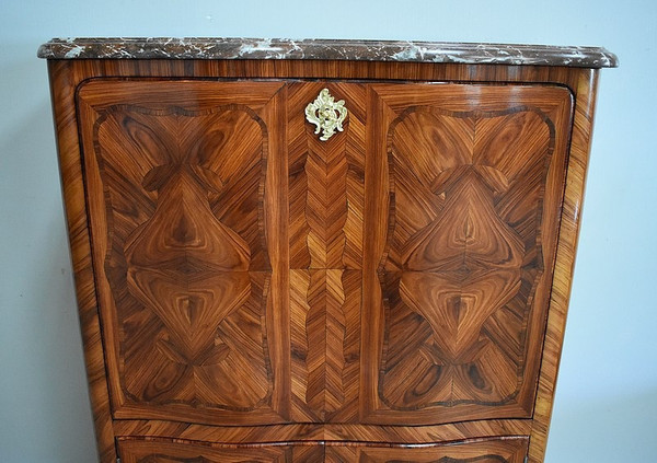 Segretariato Luigi XV in intarsio in palissandro del XIX secolo