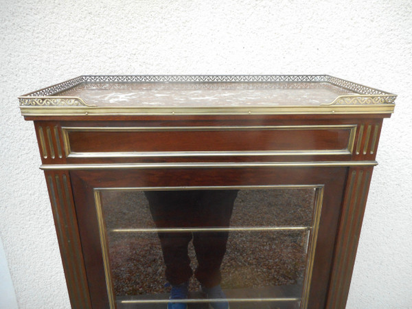 Small Napoleon III Period Showcase In Mahogany And Gilt Bronze