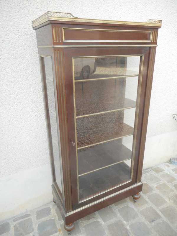 Small Napoleon III Period Showcase In Mahogany And Gilt Bronze