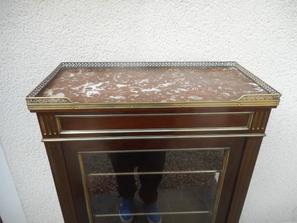 Small Napoleon III Period Showcase In Mahogany And Gilt Bronze