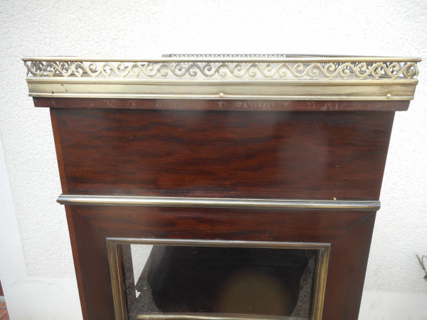 Small Napoleon III Period Showcase In Mahogany And Gilt Bronze