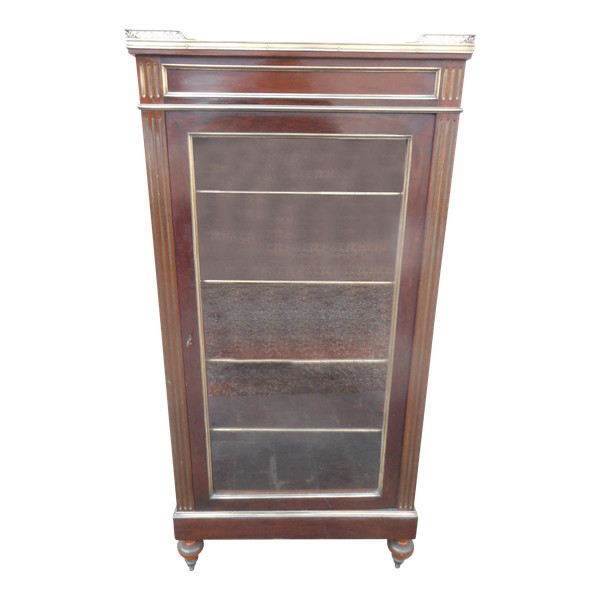 Small Napoleon III Period Showcase In Mahogany And Gilt Bronze