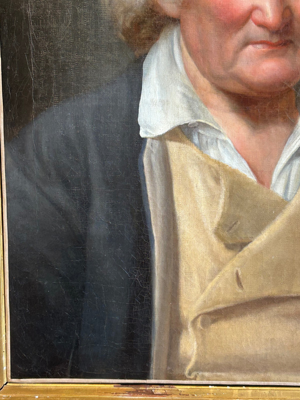 Portrait D’homme D’époque Empire - Huile Sur Toile Début XIXéme 