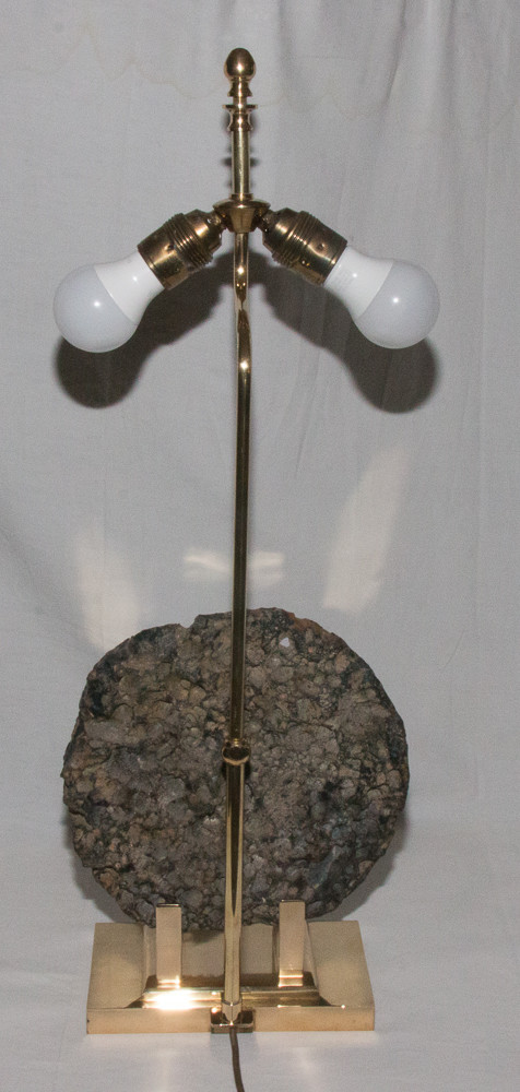 Lampada in bronzo dorato firmata Willy Daro anni '70