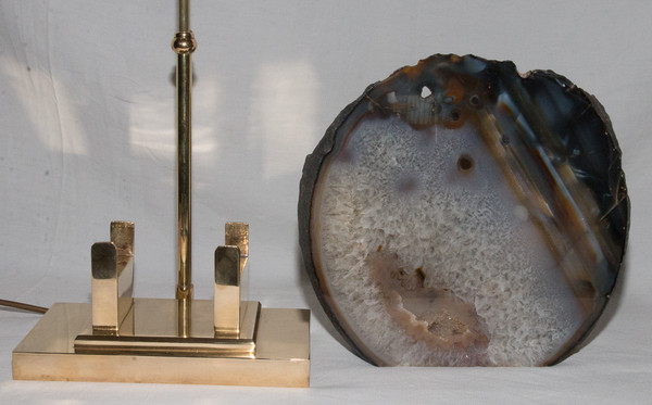 Lampada in bronzo dorato firmata Willy Daro anni '70