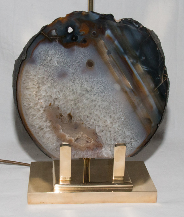 Lampada in bronzo dorato firmata Willy Daro anni '70