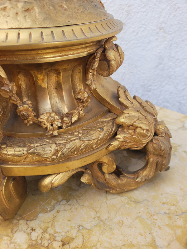 Buhot, Aux Puttis Fireplace Trim, Gilt Bronze, 19th Century