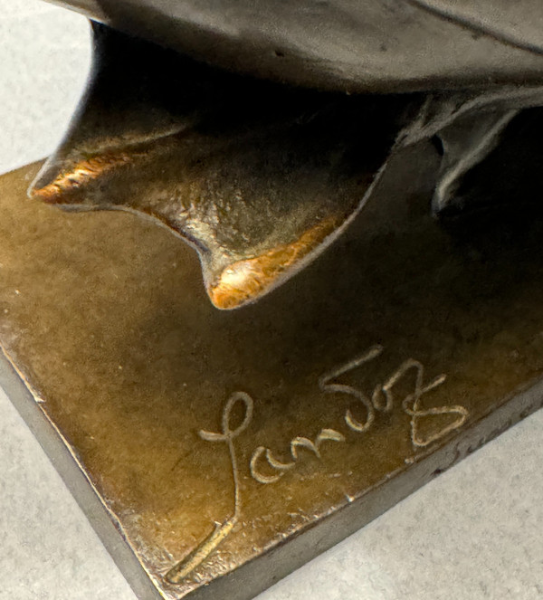Bronze ArtDeco „Der Gänseschritt“ Édouard-Marcel SANDOZ (Susse Frères)