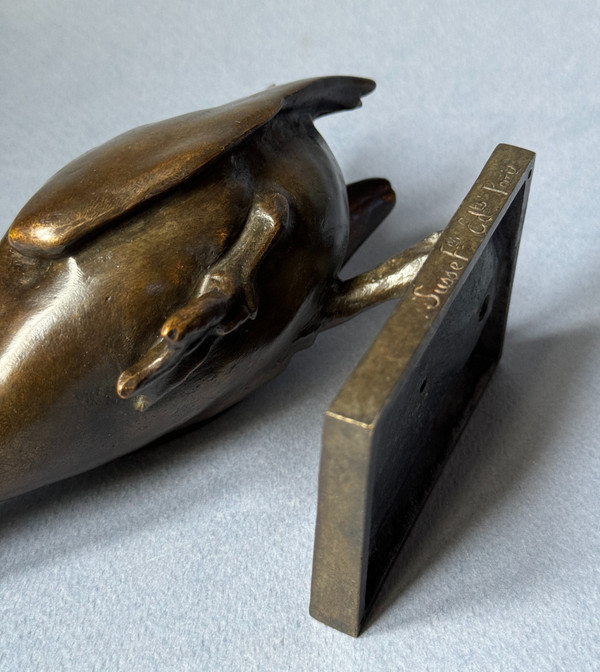 Bronze ArtDeco „Der Gänseschritt“ Édouard-Marcel SANDOZ (Susse Frères)
