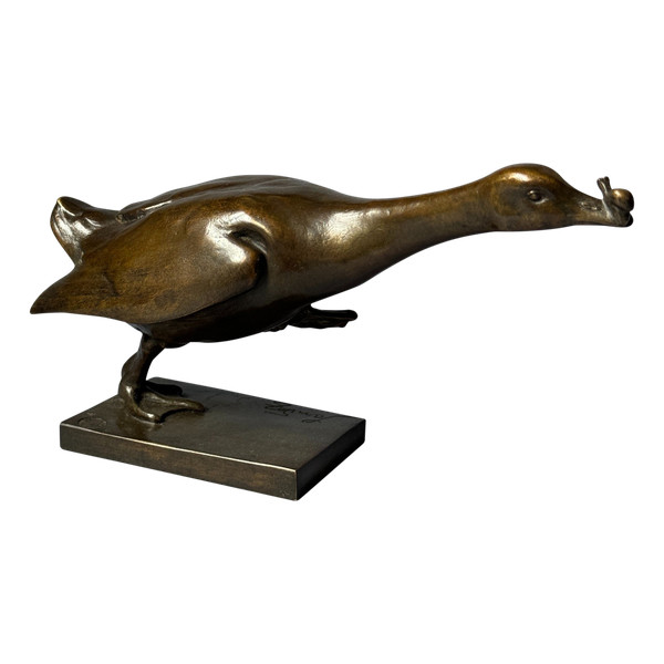 Bronze ArtDeco „Der Gänseschritt“ Édouard-Marcel SANDOZ (Susse Frères)