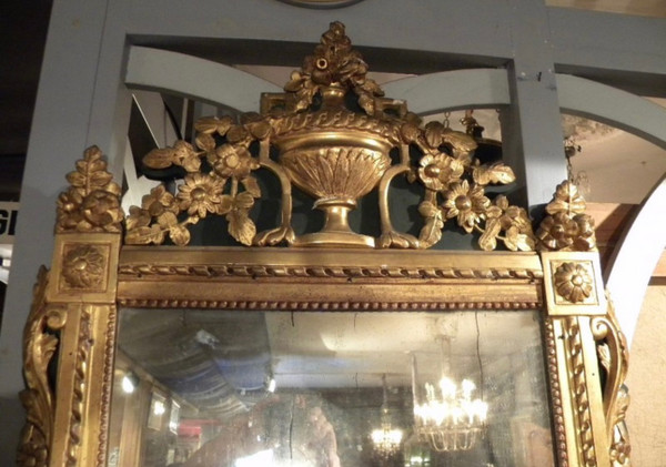Miroir d'époque Louis XVI En Bois Doré