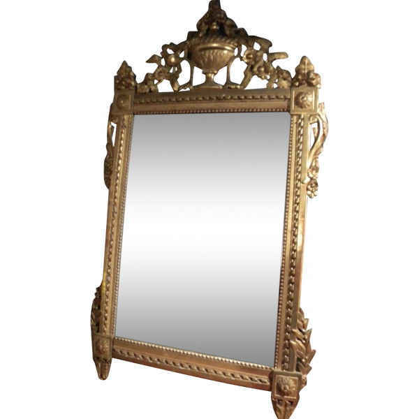 Miroir d'époque Louis XVI En Bois Doré