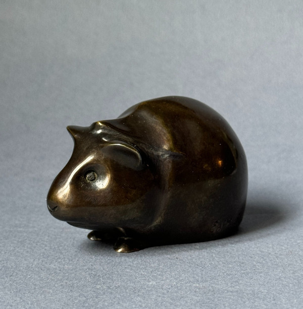  Bronze ArtDeco "Cochon d'Inde " Édouard-Marcel SANDOZ (Susse Frères)