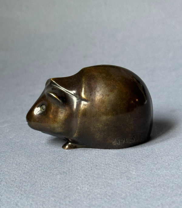  Bronze ArtDeco "Cochon d'Inde " Édouard-Marcel SANDOZ (Susse Frères)