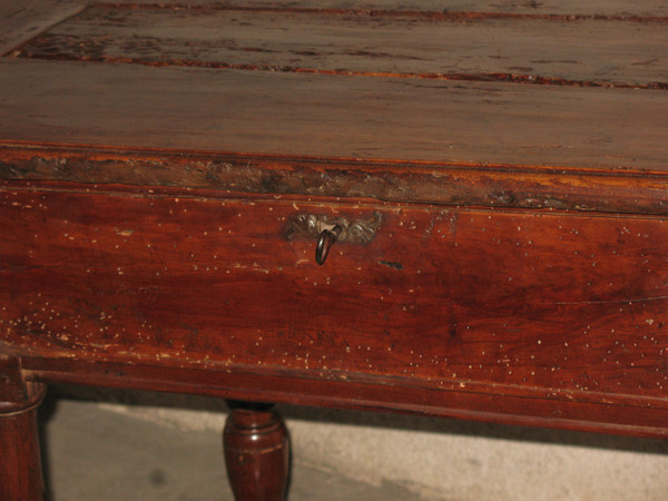 Writing table desk with a drawer in fruit wood Louis XIII period 17th