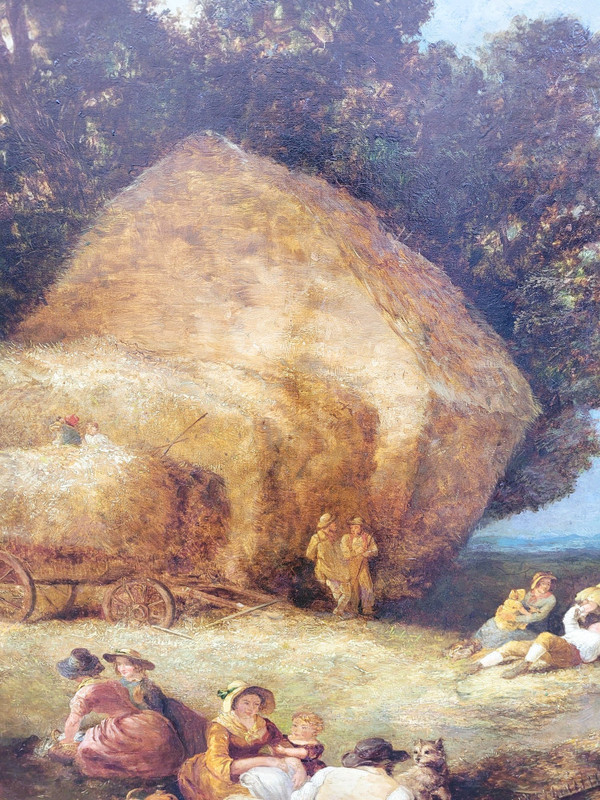 Picnic durante il raccolto, William I Shayer Senior, Hst, XIX secolo