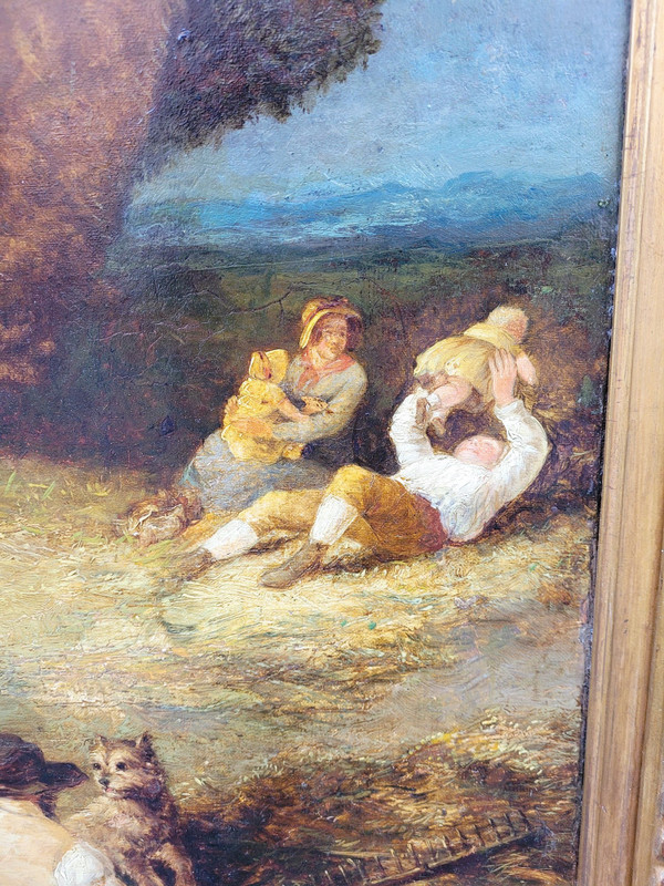 Picnic durante il raccolto, William I Shayer Senior, Hst, XIX secolo