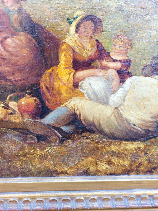 Picnic durante il raccolto, William I Shayer Senior, Hst, XIX secolo