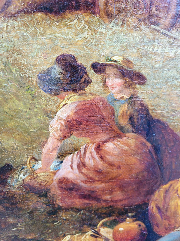 Picnic durante il raccolto, William I Shayer Senior, Hst, XIX secolo
