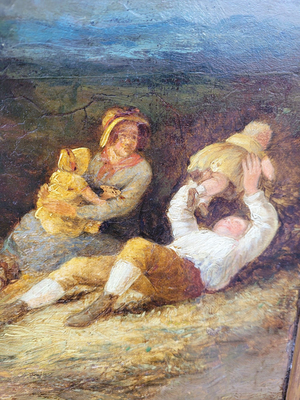 Picnic durante il raccolto, William I Shayer Senior, Hst, XIX secolo