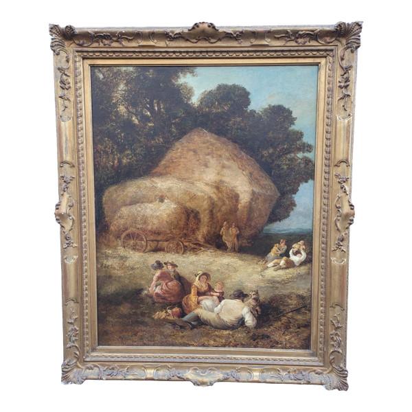 Picnic durante il raccolto, William I Shayer Senior, Hst, XIX secolo