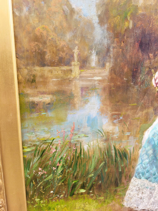  My Lady, Yeend King, Huile Sur Toile Encadrée, XIXème Siècle