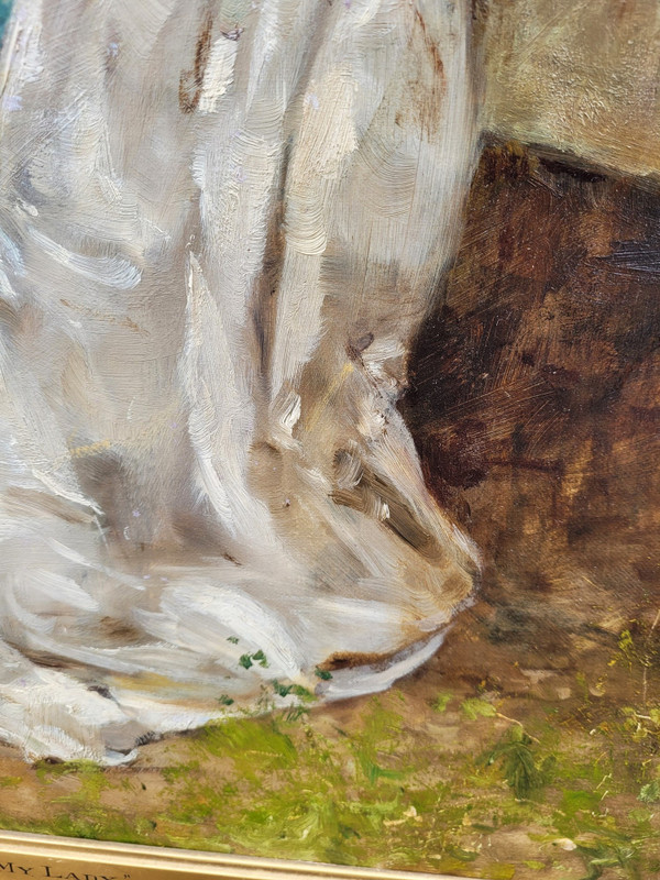  My Lady, Yeend King, Huile Sur Toile Encadrée, XIXème Siècle