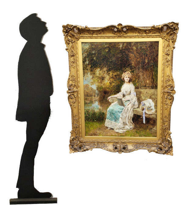  My Lady, Yeend King, Huile Sur Toile Encadrée, XIXème Siècle